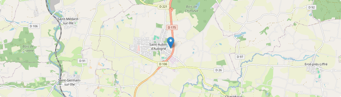 Saint-Aubin-d'Aubigné - Carte