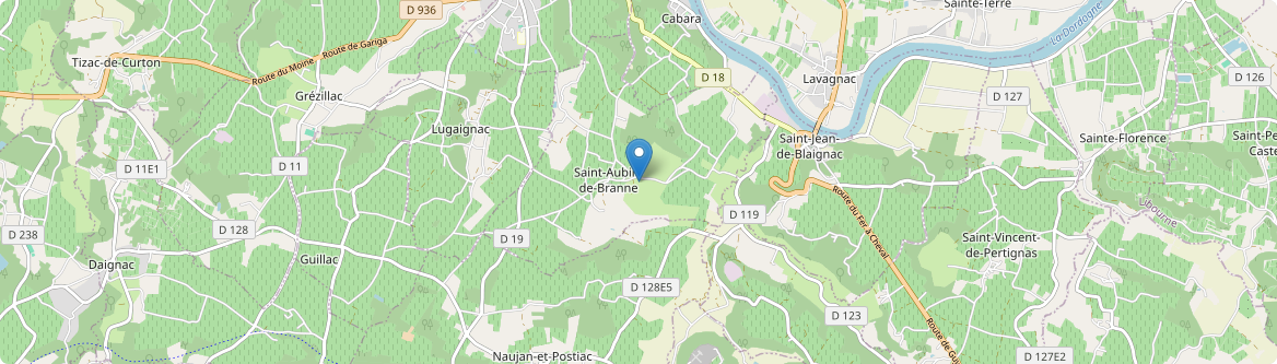 Saint-Aubin-de-Branne - Carte