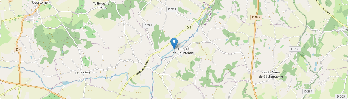 Saint-Aubin-de-Courteraie - Carte