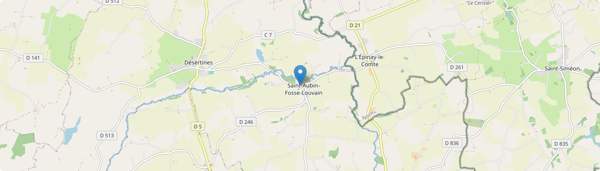 Saint-Aubin-Fosse-Louvain - Carte