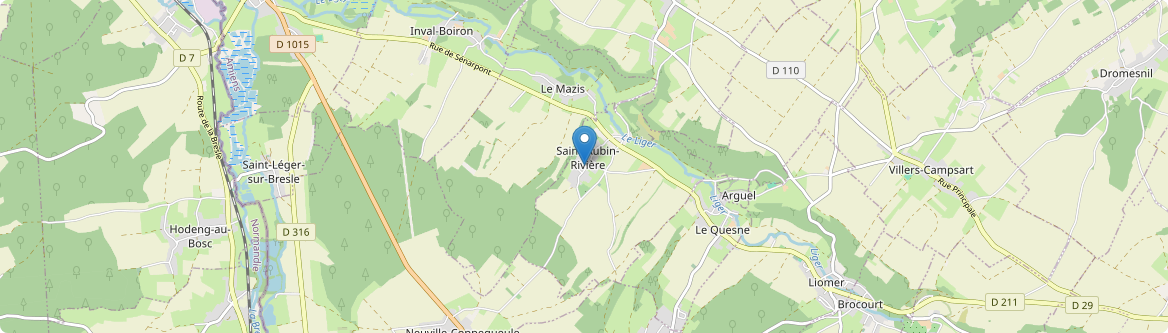 Saint-Aubin-Rivière - Carte