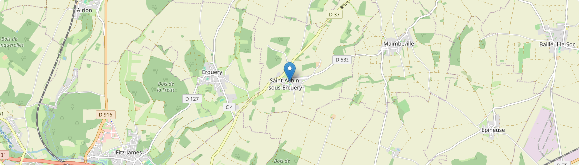 Saint-Aubin-sous-Erquery - Carte