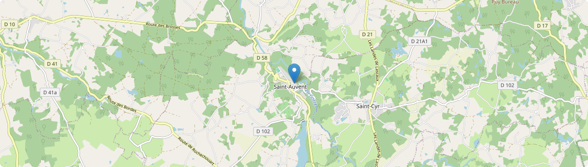 Saint-Auvent - Carte