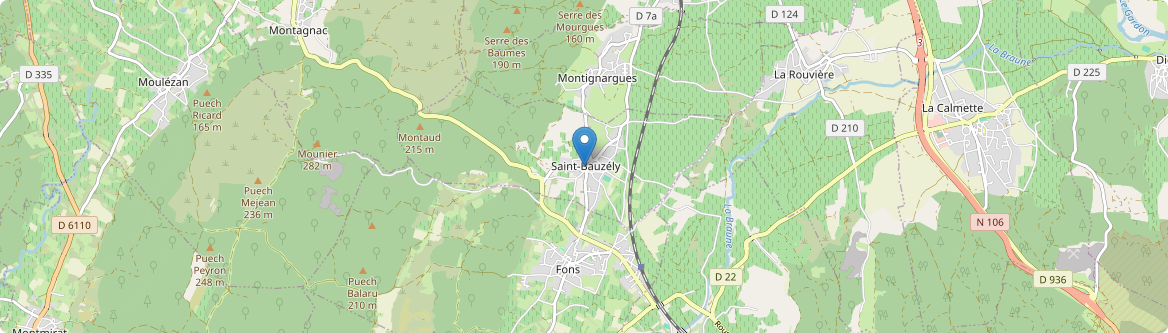 Saint-Bauzély - Carte
