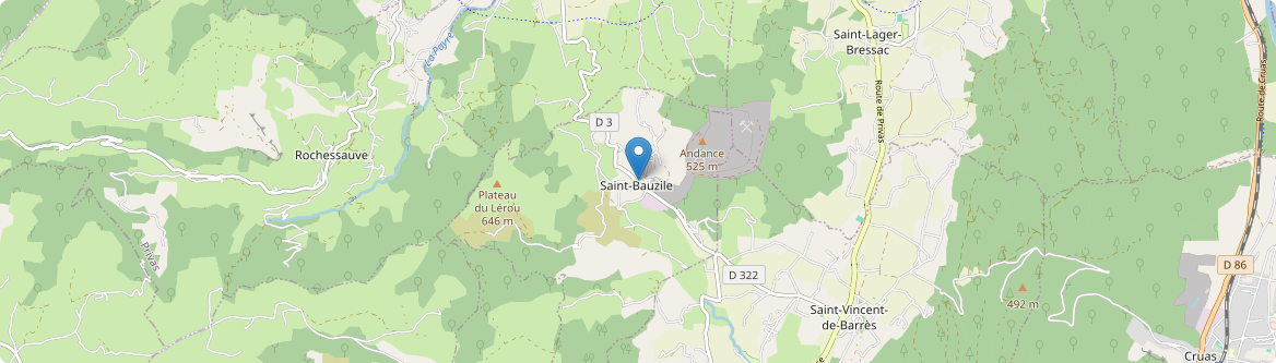 Saint-Bauzile - Carte