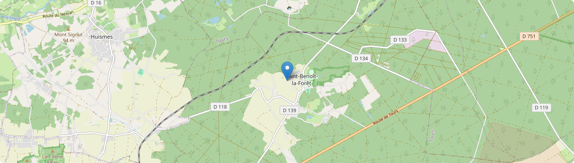 Saint-Benoît-la-Forêt - Carte