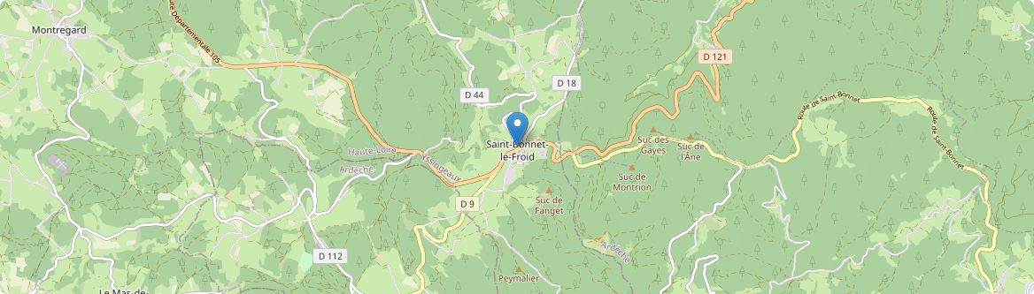 Saint-Bonnet-le-Froid - Carte