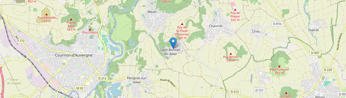 Saint-Bonnet-lès-Allier - Carte