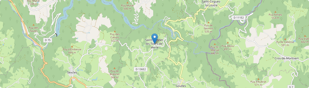 Saint-Bonnet-les-Tours-de-Merle - Carte