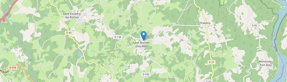 Saint-Bonnet-près-Bort - Carte