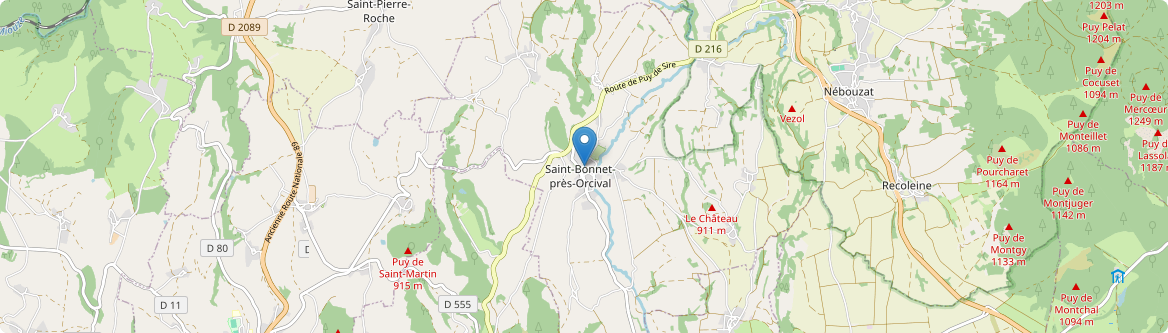 Saint-Bonnet-près-Orcival - Carte