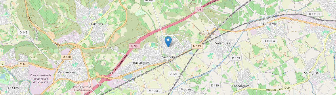 Saint-Brès - Carte