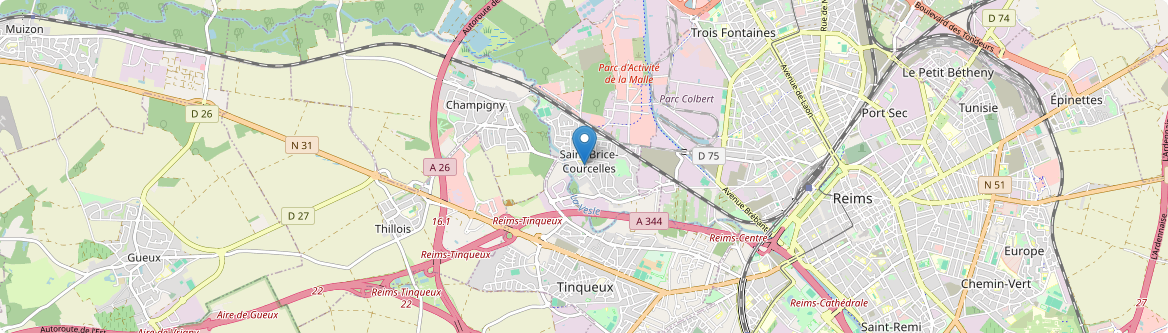 Saint-Brice-Courcelles - Carte