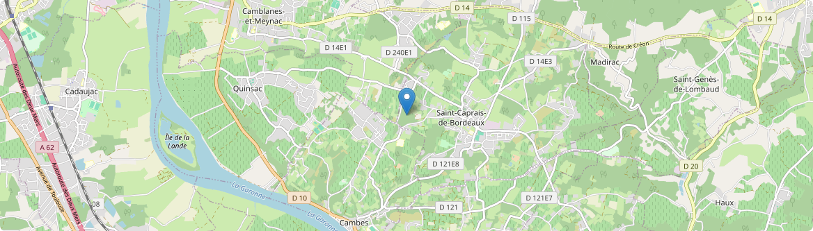 Saint-Caprais-de-Bordeaux - Carte