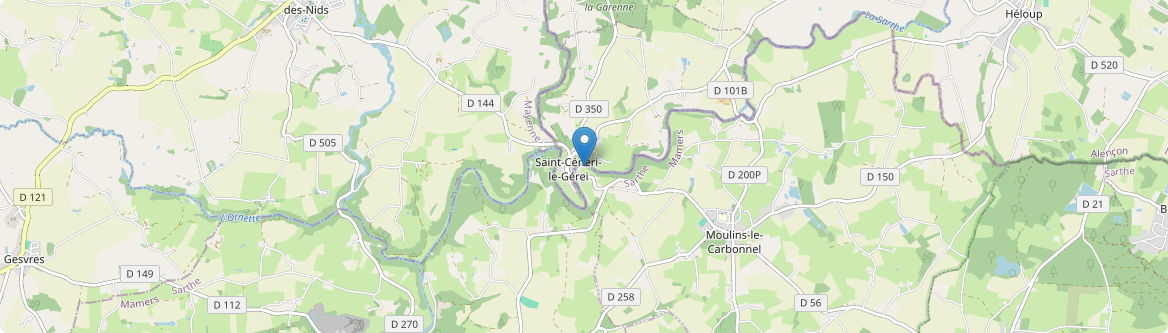 Saint-Céneri-le-Gérei - Carte