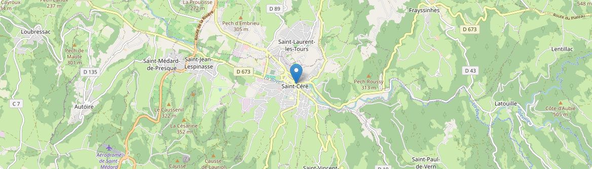 Saint-Céré - Carte