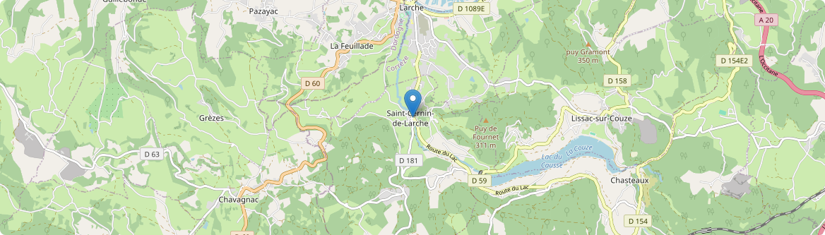 Saint-Cernin-de-Larche - Carte