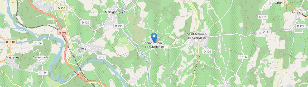 Saint-Césaire-de-Gauzignan - Carte