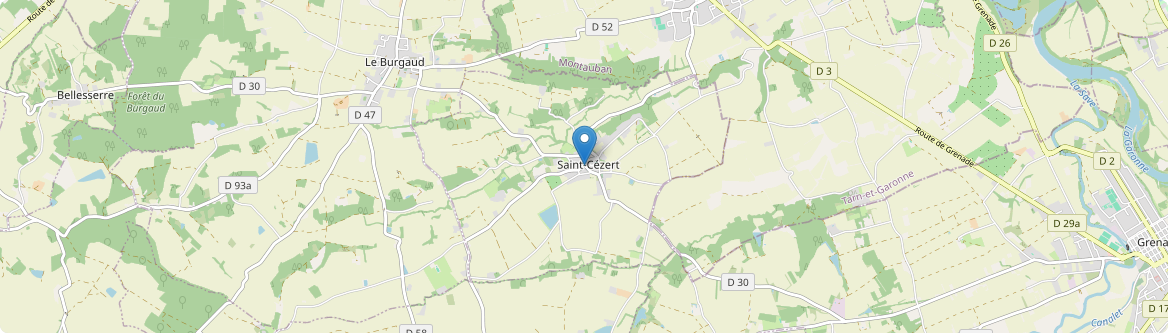 Saint-Cézert - Carte