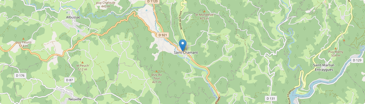 Saint-Chamant - Carte
