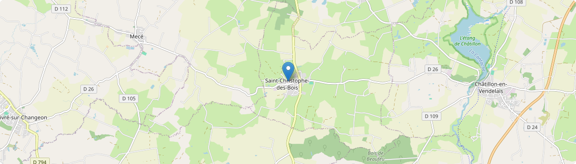 Saint-Christophe-des-Bois - Carte