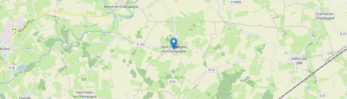 Saint-Christophe-en-Champagne - Carte