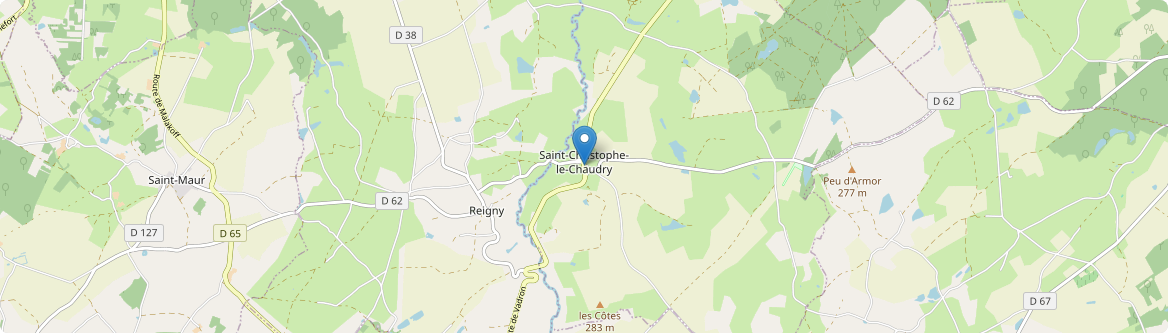 Saint-Christophe-le-Chaudry - Carte