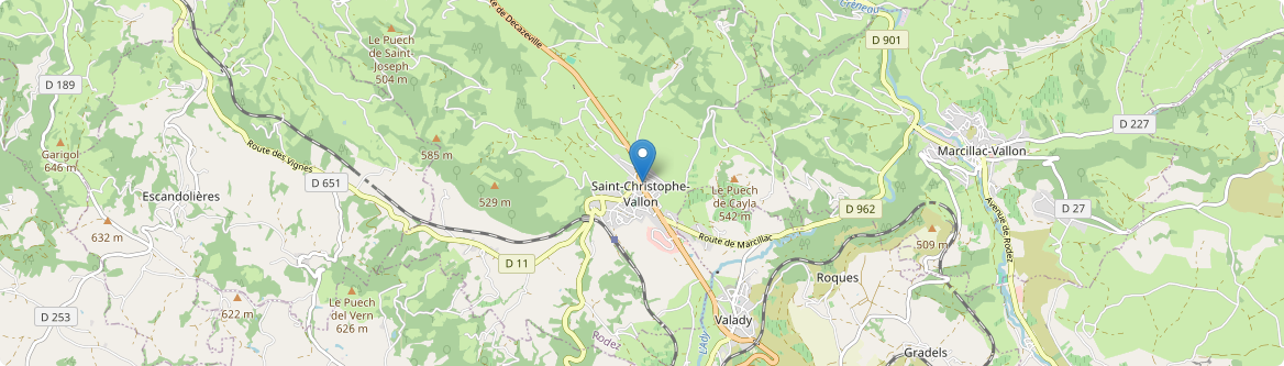 Saint-Christophe-Vallon - Carte
