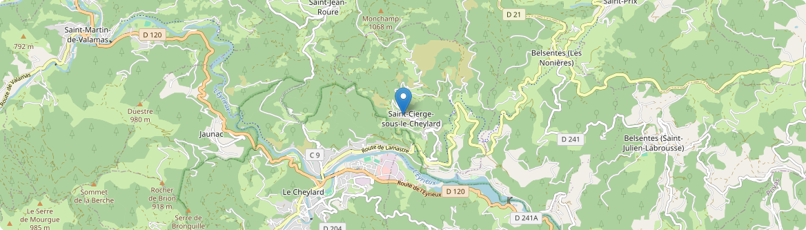 Saint-Cierge-sous-le-Cheylard - Carte
