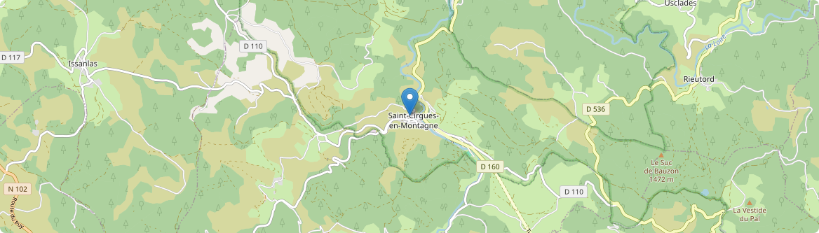 Saint-Cirgues-en-Montagne - Carte