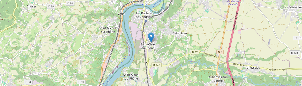 Saint-Clair-du-Rhône - Carte