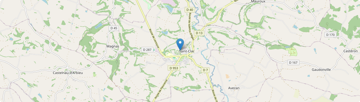 Saint-Clar - Carte