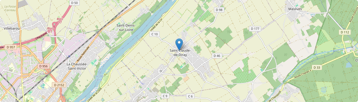 Saint-Claude-de-Diray - Carte