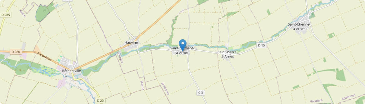 Saint-Clément-à-Arnes - Carte