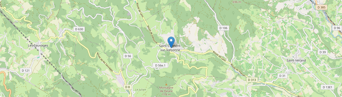 Saint-Clément-sur-Valsonne - Carte