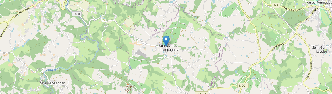 Saint-Cyr-les-Champagnes - Carte
