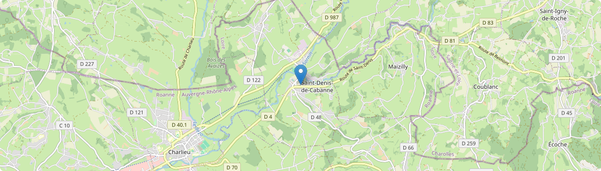Saint-Denis-de-Cabanne - Carte