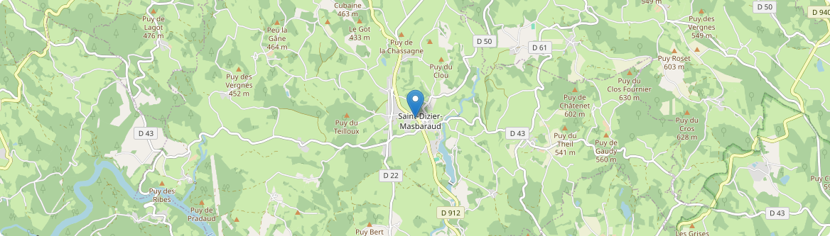 Saint-Dizier-Masbaraud - Carte