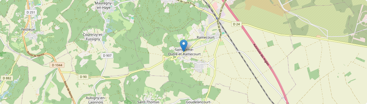 Saint-Erme-Outre-et-Ramecourt - Carte