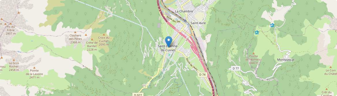 Saint-Étienne-de-Cuines - Carte