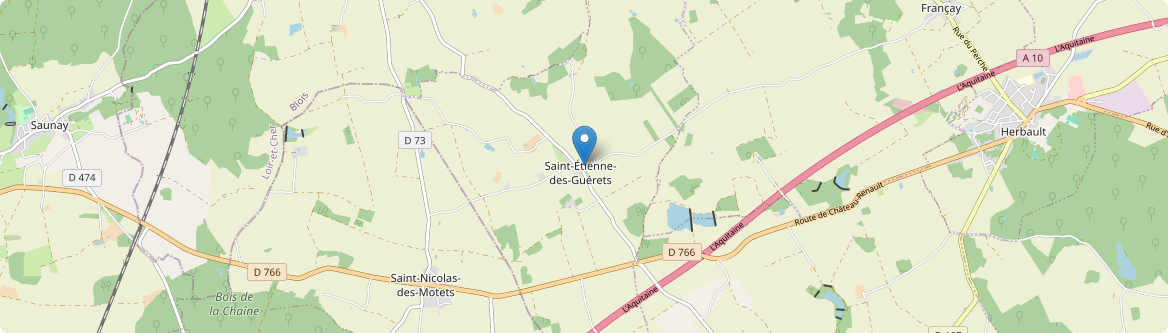 Saint-Étienne-des-Guérets - Carte