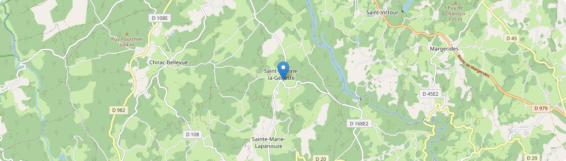 Saint-Étienne-la-Geneste - Carte