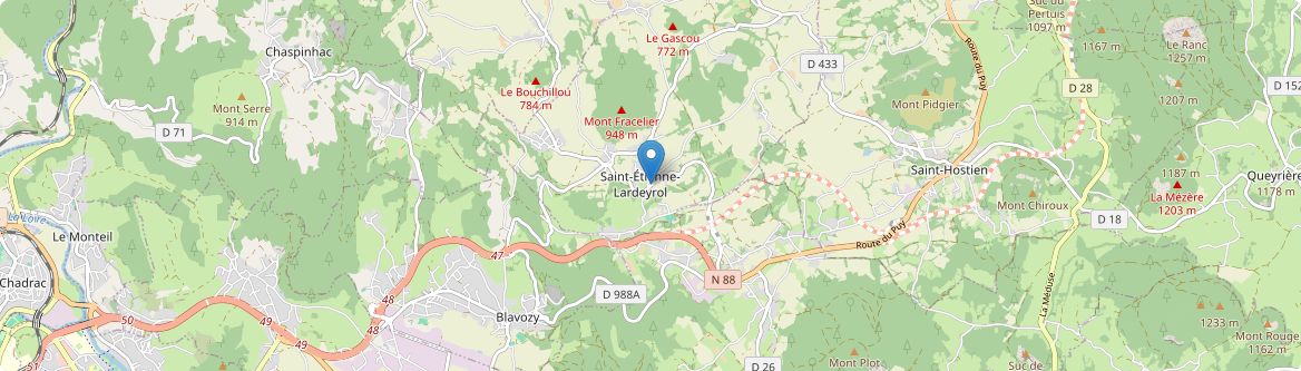 Saint-Étienne-Lardeyrol - Carte