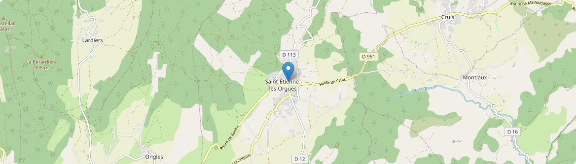 Saint-Étienne-les-Orgues - Carte