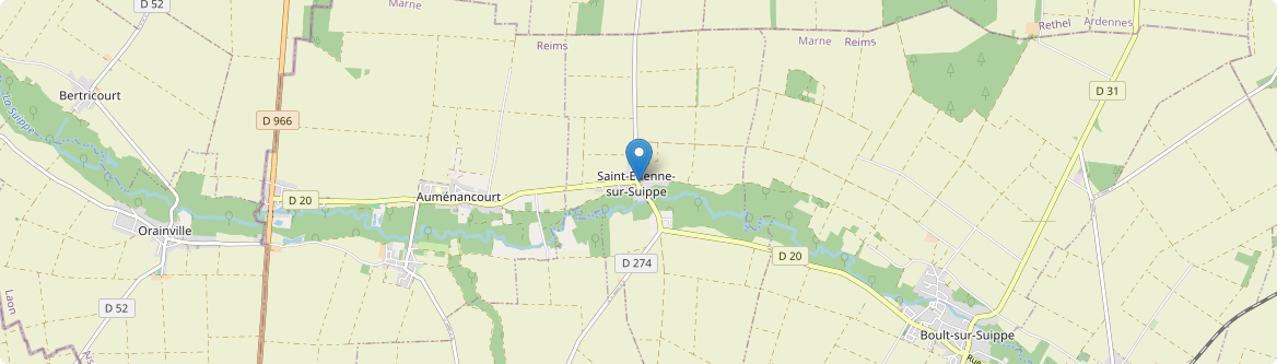 Saint-Étienne-sur-Suippe - Carte