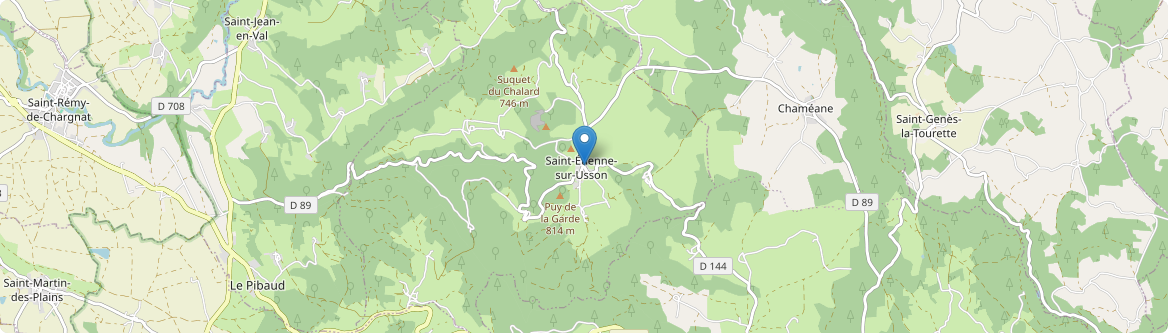 Saint-Étienne-sur-Usson - Carte