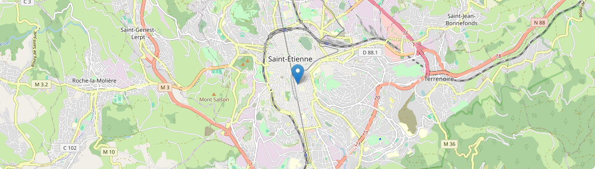 Saint-Étienne - Carte