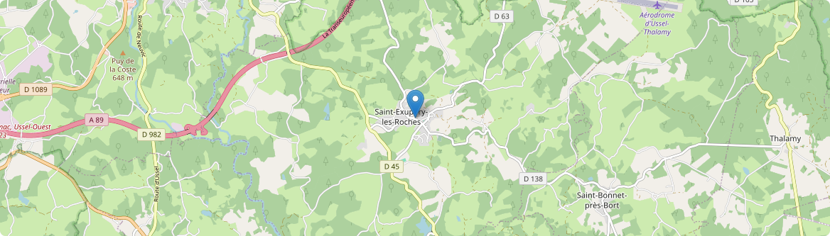 Saint-Exupéry-les-Roches - Carte