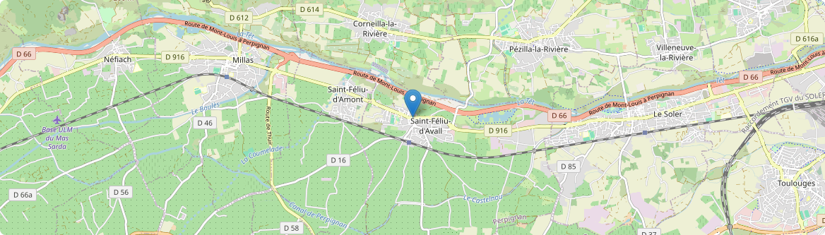 Saint-Féliu-d'Avall - Carte