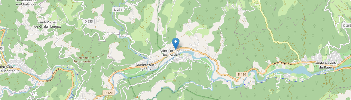 Saint-Fortunat-sur-Eyrieux - Carte